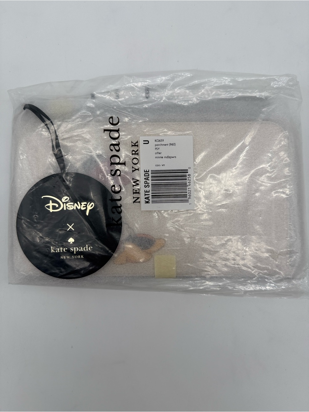 Kate Spade Disney X Kate Spade New York Minnie Medium L-Zip Wristlet Parchment - Picture 12 of 15